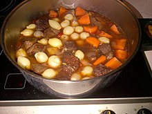 Stewing mutton with vegetables