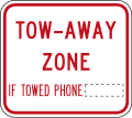 (R5-Q01) Tow-Away Zone (used in Queensland)