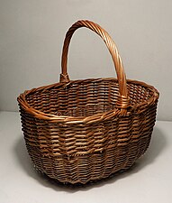 A basket made of rattan.