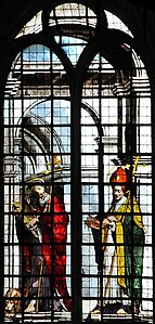 Saint Jerome and Saint Ambroise, by Antoine Soulignac, choir (1631)