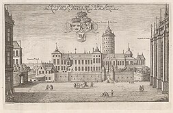 The castle, from Suecia Antiqua et Hodierna