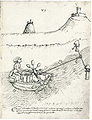 Schaufelradboot, von Taccola, De machinis (1449)