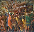 A tabula ansata carried on a stick – Triumphs of Caesar by Andrea Mantegna[5]