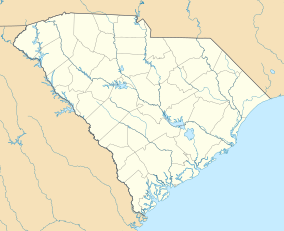 Map showing the location of Charles Pinckney National Historic Site