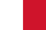 Inoffizielle, bürgerliche Flagge bis 1943, heute Flagge von Mdina
