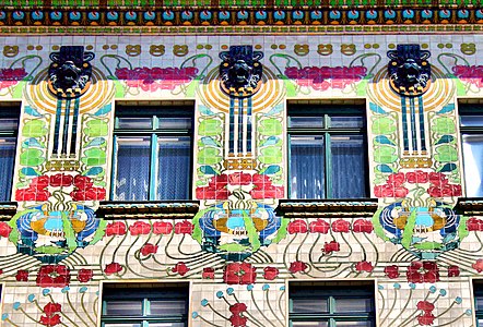 Majolica House in Vienna by Otto Wagner (1898)