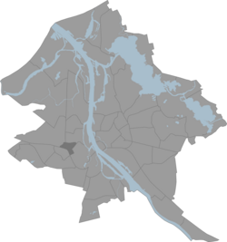 Location of Zasulauks in Riga