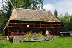 A wooden house in the Orava Ethnographic Park
