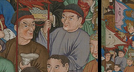 Cambodian delegates in Beijing, China, in 1761 from a Qing dynasty painting