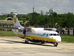 Aero Caribbean ATR 72 at Holguin airport, Cuba.