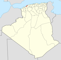 Map of Mostaganem Province highlighting Sidi Ali District