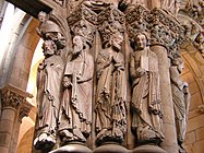Pórtico da Gloria, Cathedral of Santiago de Compostela (12th–13th centuries), summum of the local Romanesque sculpture
