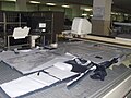 Computerised cutting machine in garment factory