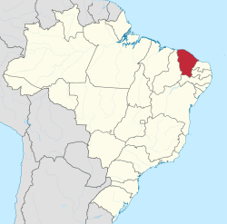 Location of State of Ceará in Brazil
