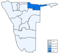 Distribution of Kavango languages