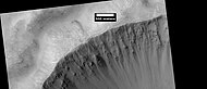 Layers in crater wall, as seen by HiRISE under HiWish program