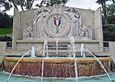 Eagle Scout Memorial Fountain (1968), Kansas City, Missouri. Salvaged pieces from Pennsylvania Station, New York City