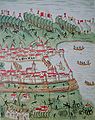 Alter Zürichkrieg: Belagerung von Zürich 1444 (spiegelbildliche Darstellung)