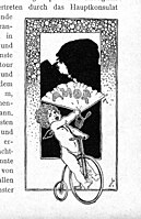 Illustration by Frank C. Papé in "Radlerin und Radler" magazine. (1901).