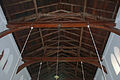 The all wooden truss work of the St. Mary's Church roof.