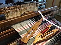 The antique loom (1830) which is still in daily use