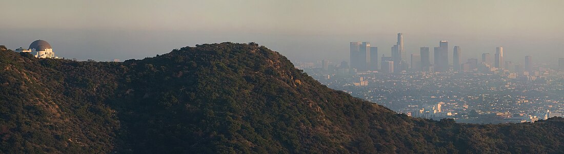 Los Angeles and Griffith Observatory, as viewed from the Hollywood Hills.