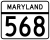 Maryland Route 568 marker