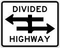 R6-3 Divided highway crossing