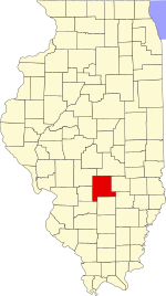 Fayette County's location in Illinois