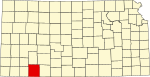 State map highlighting Meade County