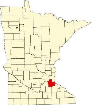 Map of Minnesota highlighting Dakota County