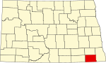 State map highlighting Sargent County