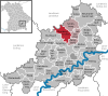Lage der Gemeinde Oberbergkirchen im Landkreis Mühldorf am Inn