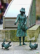 Woman with chickens