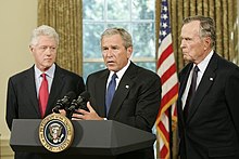 George H. W. Bush, Bill Clinton, and George W. Bush