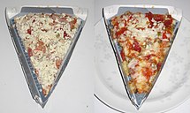 Red Baron brand frozen pizza by the slice,[12] uncooked and cooked