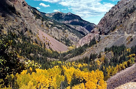 Uncompahgre Gorge along the San Juan Skyway Scenic and Historic Byway