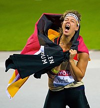 Steffi Nerius (hier nach ihrem Weltmeistertitel 2009) belegte Rang vier