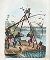 The Chinese fishing nets of Fort Cochin," from 'Das Buch der Welt', Stuttgart, 1842–48