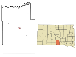 Location in Tripp County and the state of South Dakota