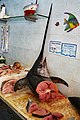 Swordfish in seafood shop