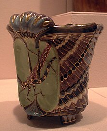 Glazed earthenware vase, by Émile Gallé (1880–1885), Metropolitan Museum of Art, New York City