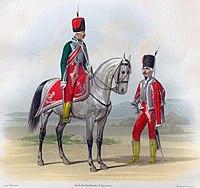 Private and Trumpeter in full dress (1775–1795)