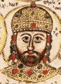 Portrait of Constantine XI Palaiologos (r. 1449–1453), the last Byzantine emperor.