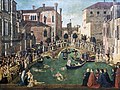 Gentile Bellini: Wunder der Kreuzreliquie an der Ponte di San Lorenzo, 1500, Accademia, Venedig