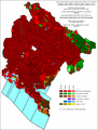 Ethnic structure of Montenegro by settlements 1981
