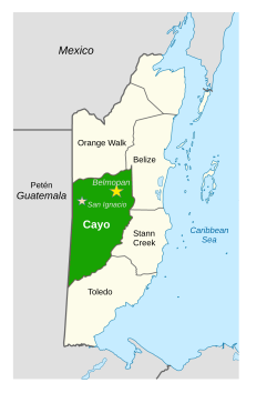 Cayo District and its neighbors[a]