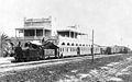 Old steam train at Tripoli Station in 1920