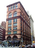 After the riot, the Opera House closed and the building was turned over to the New York Mercantile Library, who later built this 11-story building on the site