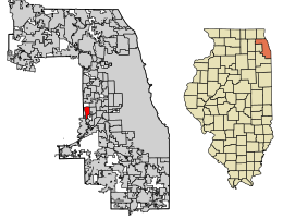 Location of Western Springs in Cook County, Illinois